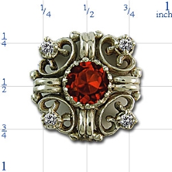 rk703 Garnet Bracelet Slide 